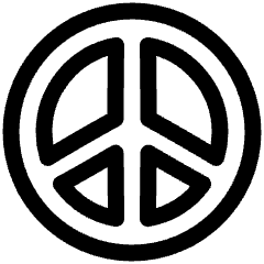 Peace Symbol Icon from Plump Line Set