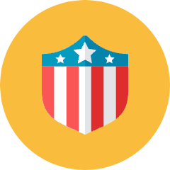 Usa Shield Icon from Kameleon Colors Set