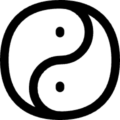 Yin Yang Symbol Icon from Flex Line Set