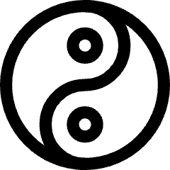 Yin Yang Symbol Icon from Core Line Set