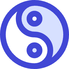 Yin Yang Symbol Icon from Sharp Duo Set