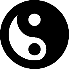 Yin Yang Symbol Icon from Sharp Solid Set