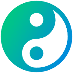 Yin Yang Symbol Icon from Plump Gradient Set