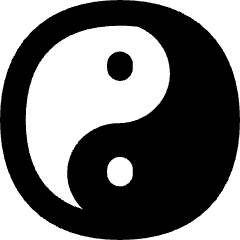 Yin Yang Symbol Icon from Flex Solid Set