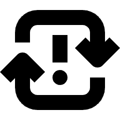 Synchronize Arrow Square Alert Icon from Nova Solid Set