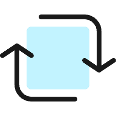 Synchronize Arrows Square 1 Icon from Ultimate Colors Set