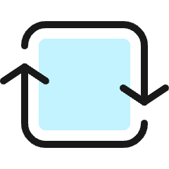Synchronize Arrows Square 2 Icon from Ultimate Colors Set