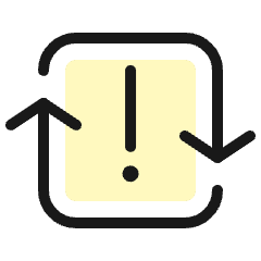 Synchronize Arrows Square Warning Icon from Ultimate Colors Set