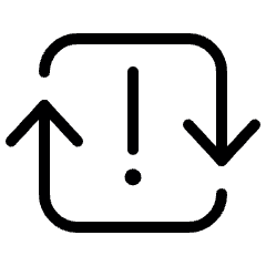 Synchronize Arrows Square Warning Icon from Ultimate Light Set