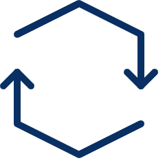 Synchronize Hexagon 1 Icon from Cyber Duotone Set