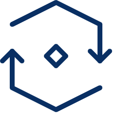 Synchronize Hexagon 2 Icon from Cyber Line Set