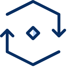 Synchronize Hexagon 2 Icon from Cyber Duotone Set