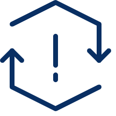 Synchronize Warning Hexagon Icon from Cyber Duotone Set