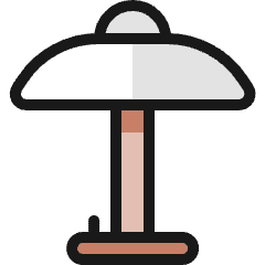 Table Lamp Retro Icon from Ultimate Colors Set