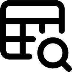 Compare Spreadsheet Search Icon from Ultimate Bold Set