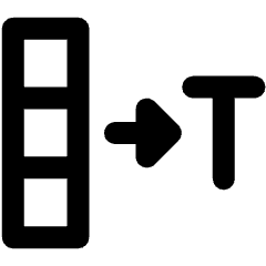 Convert Column To Text Icon from Ultimate Bold Set