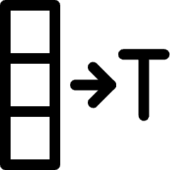 Convert Column To Text Icon from Ultimate Regular Set