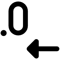 Decrease Decimal Icon from Ultimate Bold Set