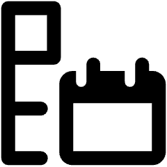 Fill Column With Date Calendar Sequence Icon from Ultimate Bold Set