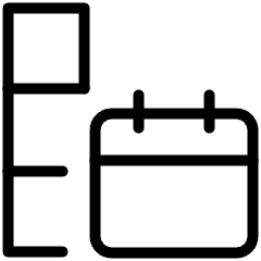 Fill Column With Date Calendar Sequence Icon from Ultimate Light Set