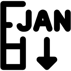 Fill Column With Date Sequence Icon from Ultimate Bold Set