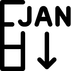 Fill Column With Date Sequence Icon from Ultimate Regular Set