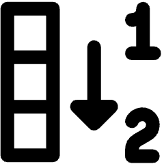 Fill Column With Numerical Sequence 2 Icon from Ultimate Bold Set
