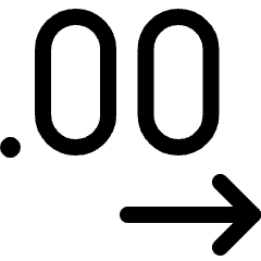 Increase Decimal Icon from Ultimate Regular Set