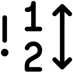 Reorder Factor Level Icon from Ultimate Regular Set