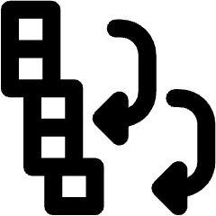 Stack Unstack Column Icon from Ultimate Bold Set