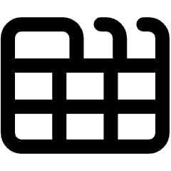 Tabbed Table Icon from Ultimate Bold Set