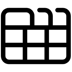 Tabbed Table Icon from Ultimate Regular Set