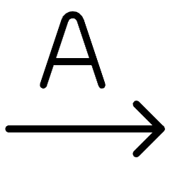 Text Rotations Horizontal Icon from Ultimate Light Set