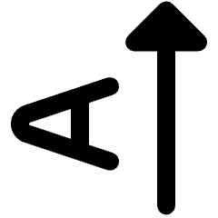 Text Rotations Up 90 Icon from Ultimate Bold Set