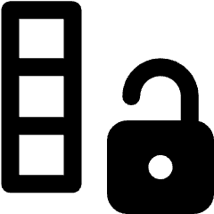 Unfreeze Column Icon from Ultimate Bold Set