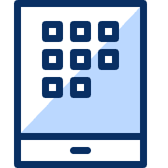 Tablet Applications Icons Icon from Cyber Duotone Set
