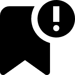 Bookmark Alert Error Icon from Nova Solid Set