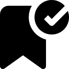 Bookmark Check Icon from Nova Solid Set