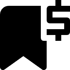 Bookmark Dollar Icon from Nova Solid Set