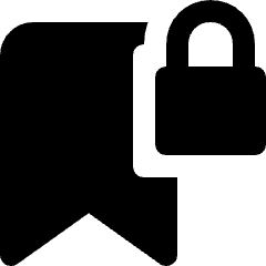 Bookmark Lock Icon from Nova Solid Set