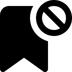 Bookmark Restrict Block Icon from Nova Solid Set