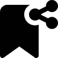 Bookmark Share Icon from Nova Solid Set