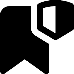 Bookmark Shield Icon from Nova Solid Set