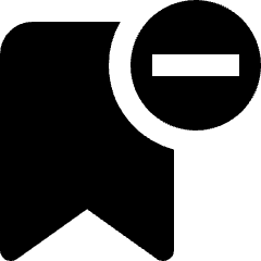 Bookmark Subtract Icon from Nova Solid Set