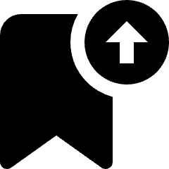 Bookmark Upload Icon from Nova Solid Set