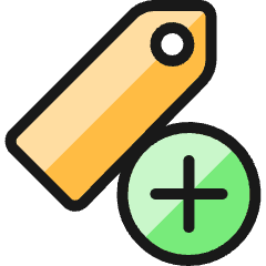 Tags Add Icon from Ultimate Colors Set