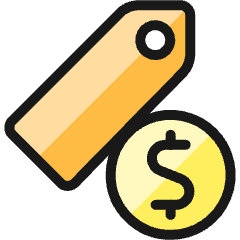 Tags Cash Icon from Ultimate Colors Set