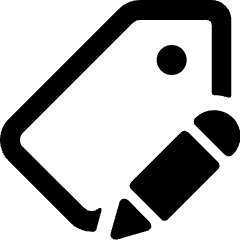 Tags Edit Alternate Icon from Ultimate Bold Set