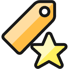 Tags Favorite Star Icon from Ultimate Colors Set
