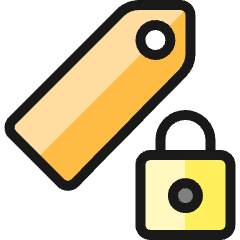 Tags Lock Icon from Ultimate Colors Set